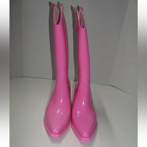 Pink Cowboy rain boots size 8
